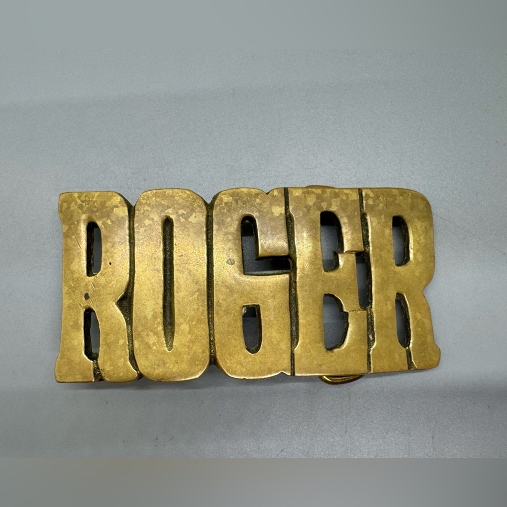 Vintage 1979 “Roger” Belt Buckle
